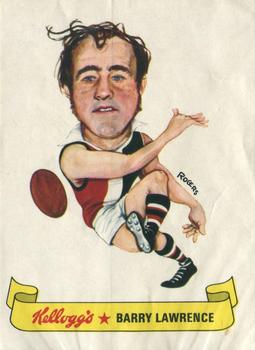 1973 Kellogg's VFL Football Caricatures Stickers #NNO Barry Lawrence Front